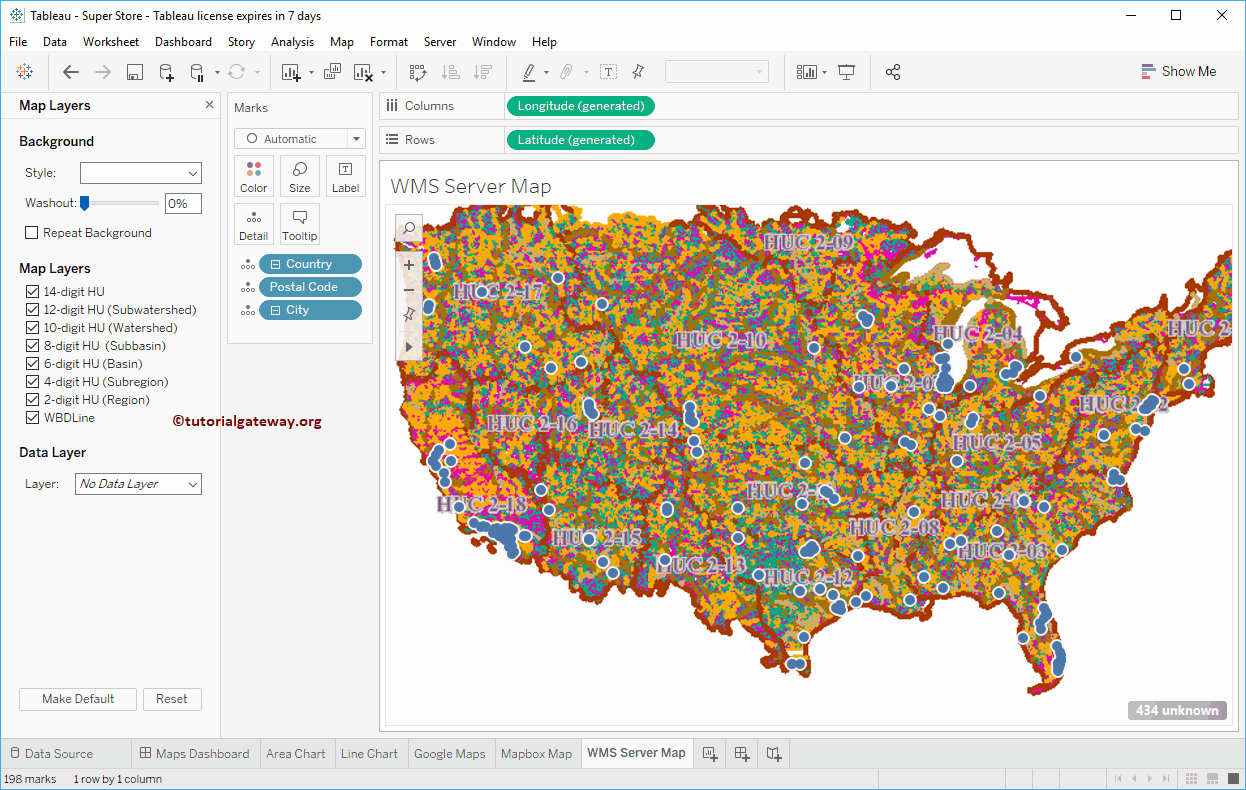 WMS Server Map as a Background Map in Tableau 19