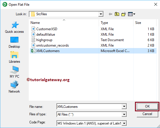 Select XML File as Source Definition 5