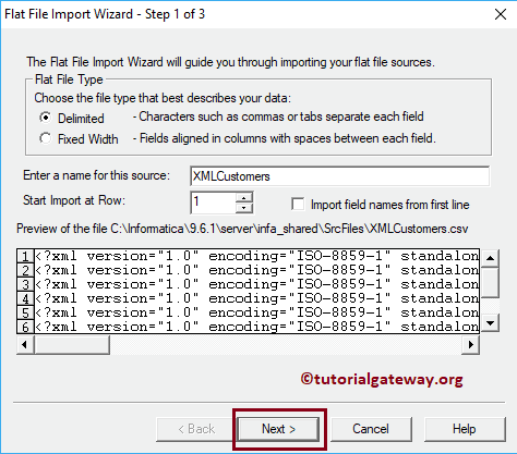 XML File Import Wizard 6