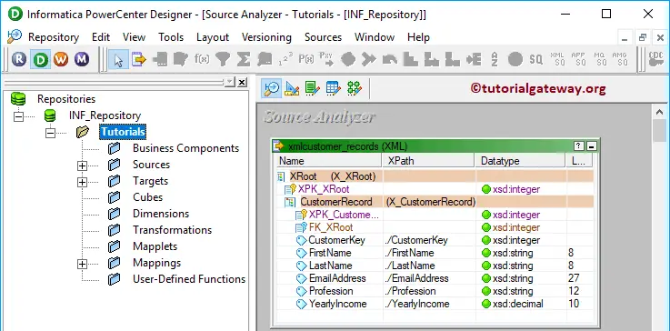 XML Source Qualifier in Informatica 8
