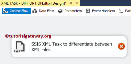 Drag XML Task to Control Flow Region