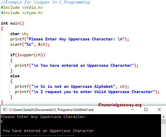 isupper in C Programming 1