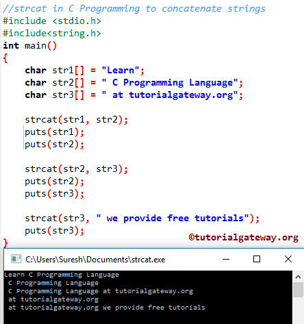 strcat in C Programming 1