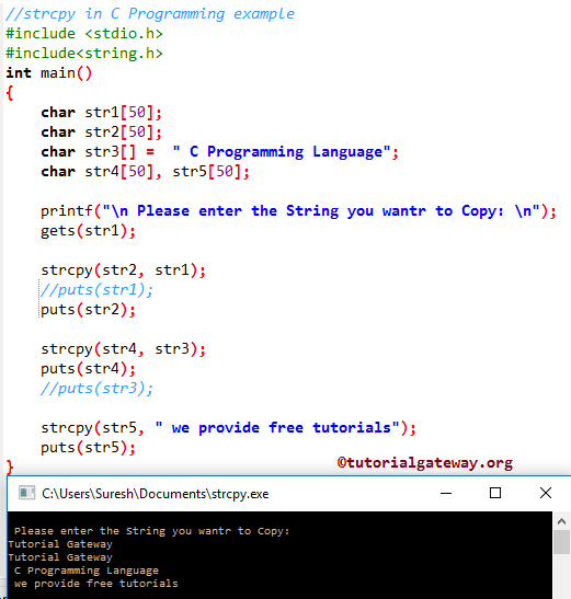 strcpy in C Programming 1