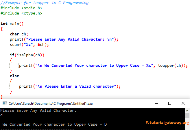 toupper in C Programming 3